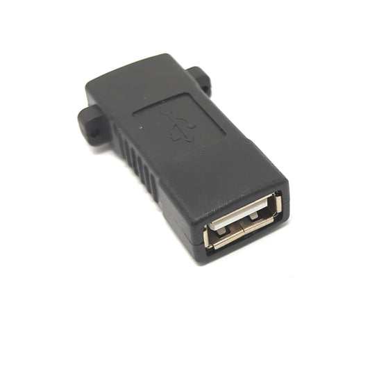 SYSTEM-S USB 2.0 Adapter Type A Female to Female Screw Cable in Black