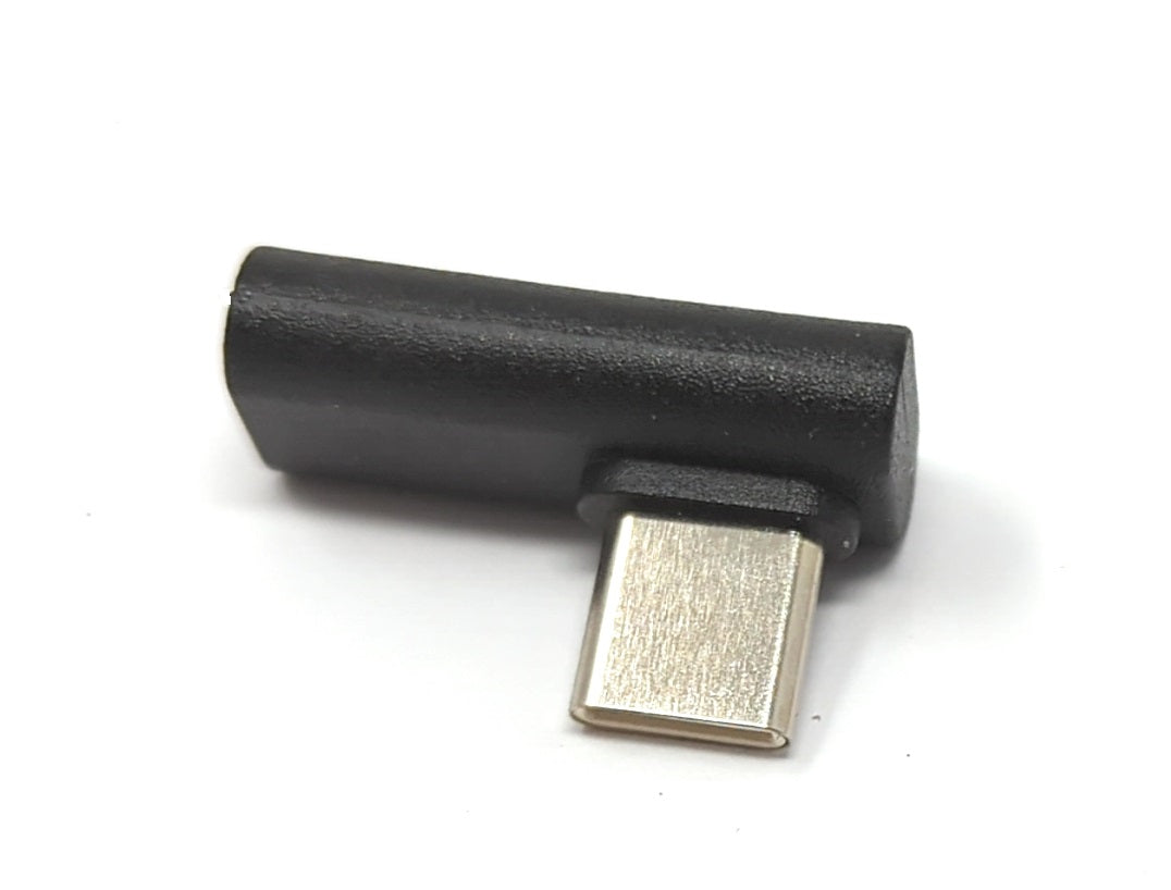 SYSTEM-S USB 3.1 Gen 2 Adapter Typ C Stecker zu Buchse Winkel Kabel in Schwarz