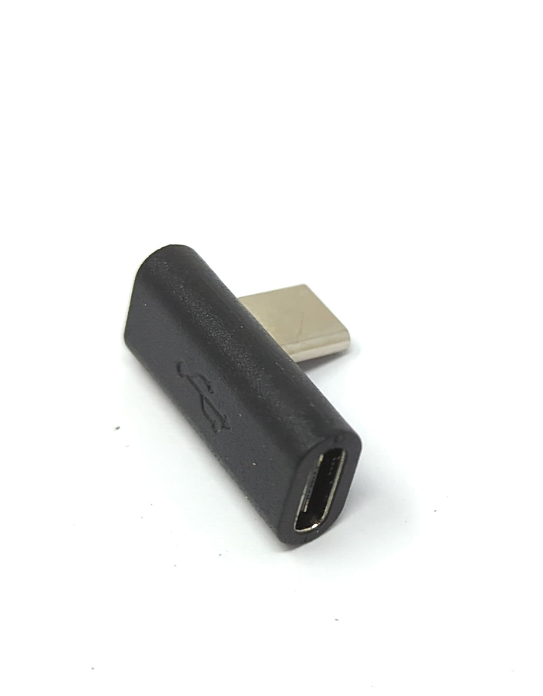 SYSTEM-S USB 3.1 Gen 2 Adapter Typ C Stecker zu Buchse Winkel Kabel in Schwarz