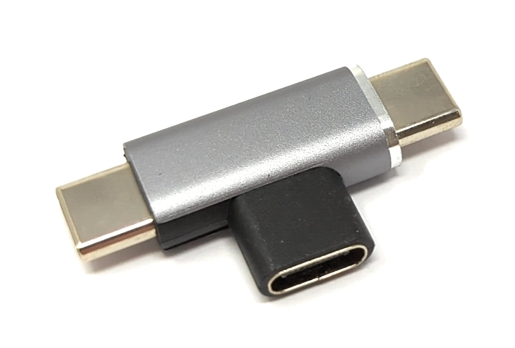 SYSTEM-S USB 3.1 Y Adapter Typ C Buchse zu 2x Stecker Winkel