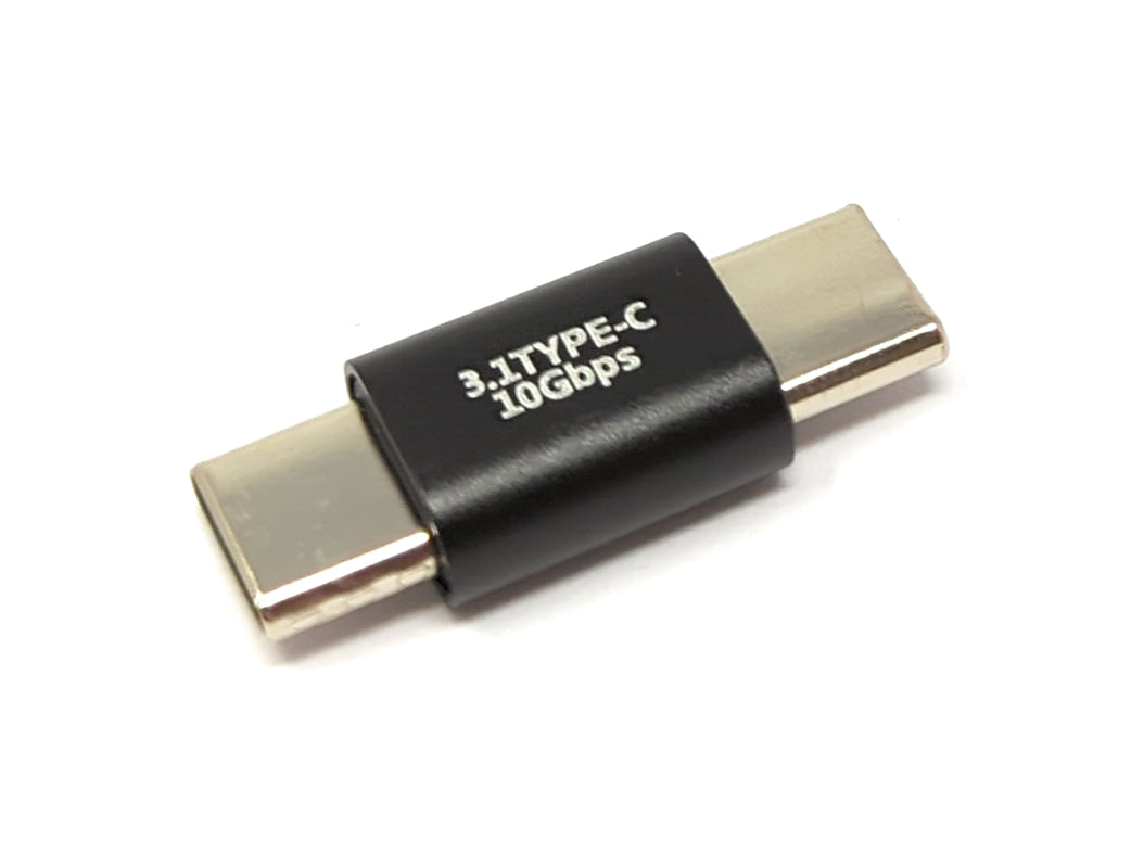 SYSTEM-S USB 3.1 Gen 2 Adapter Typ C Stecker zu Stecker Kabel in Schwarz