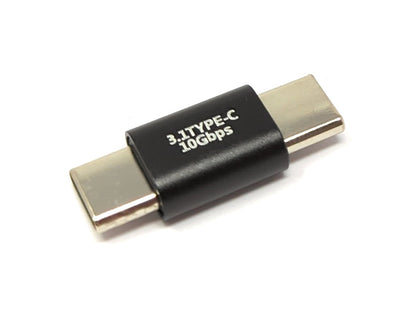 SYSTEM-S USB 3.1 Gen 2 Adapter Typ C Stecker zu Stecker Kabel in Schwarz