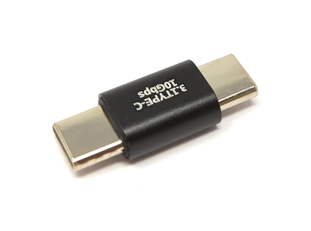 SYSTEM-S USB 3.1 Gen 2 Adapter Typ C Stecker zu Stecker Kabel in Schwarz