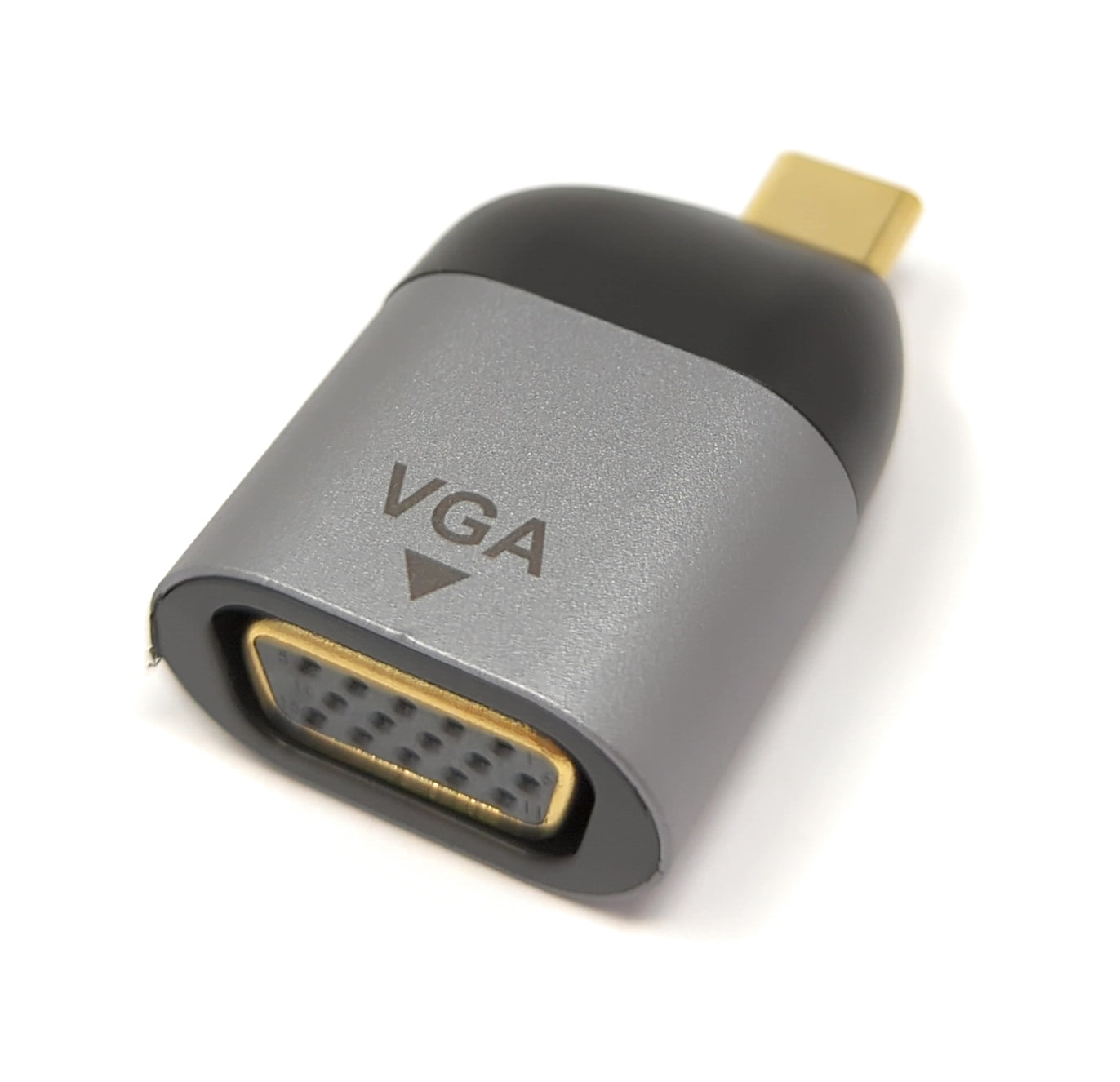 SYSTEM-S VGA adapter female to USB 3.1 Type C male cable in gray