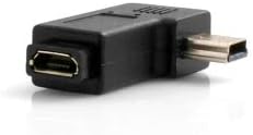 SYSTEM-S Micro USB Buchse zu Mini USB Stecker 90° Grad Winkel Rechts Gewinkelt Winkelstecker Adapter Stecker