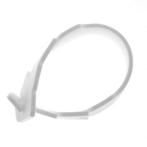 SYSTEM-S Silicone Mask Strap Rubber Band Mask Extension with Adjustment Buckles in White