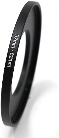 SYSTEM-S Objektiv Adapter 37 mm Gewinde zu 62 mm Step Up Ring in Schwarz für Filter