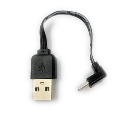 SYSTEM-S USB 3.1 Kabel 13 cm Typ C Stecker zu 2.0 Typ A Stecker Winkel flach Schwarz
