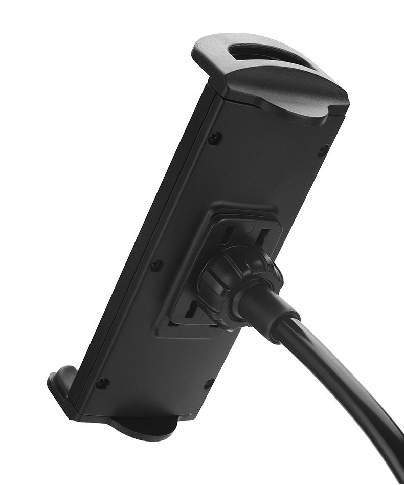 SYSTEM-S Tischhalterung 360° Schwanenhals flexibel Ständer für Tablet Smartphone Schwarz