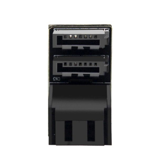 SYSTEM-S SATA adapter 2x 7-pin female to 2x male cable 90° for mainboard SSD HDD