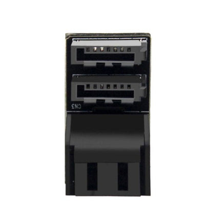 SYSTEM-S SATA adapter 2x 7-pin female to 2x male cable 90° for mainboard SSD HDD