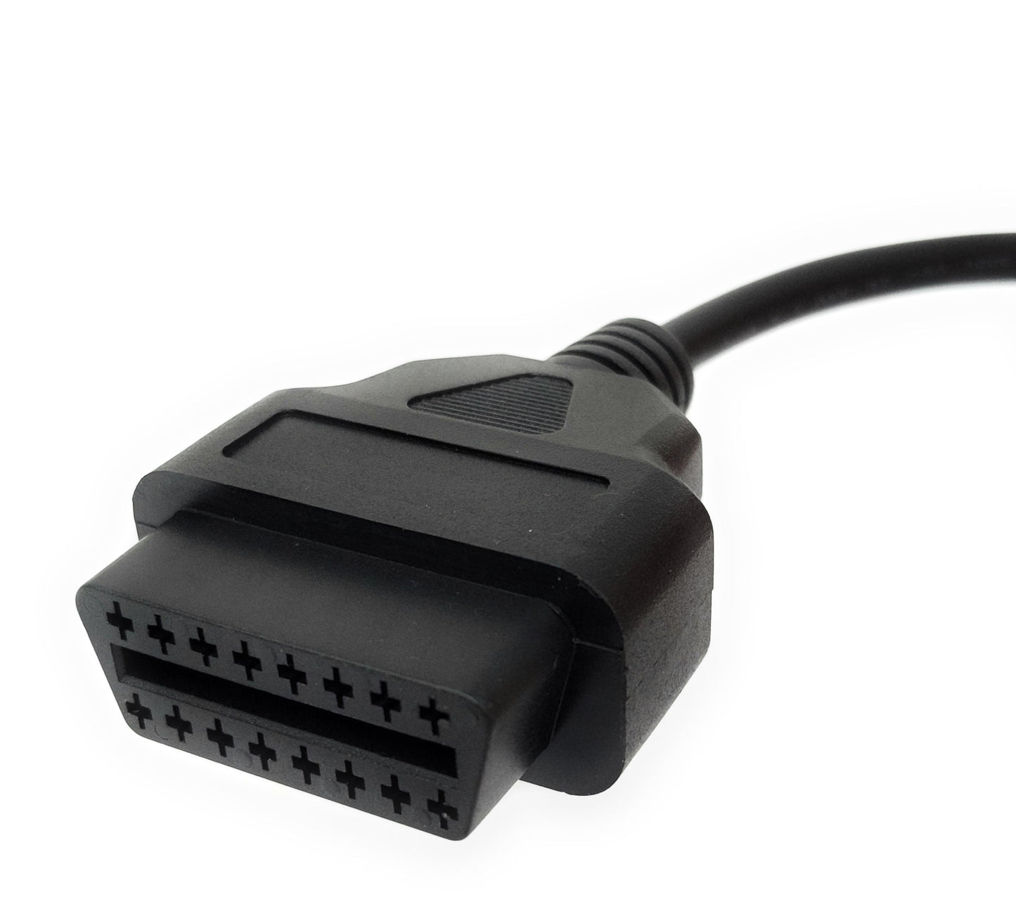 SYSTEM-S OBD Kabel 40 cm OBD 2 Buchse für Renault 12pin in Schwarz für Auto Diagnose