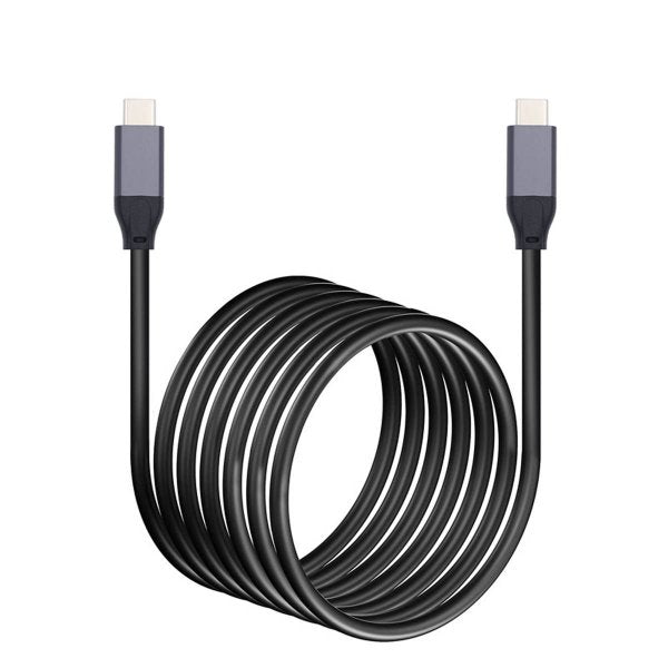 SYSTEM-S USB 3.1 Gen 2 Kabel 500 cm Typ C Stecker zu Stecker in Schwarz