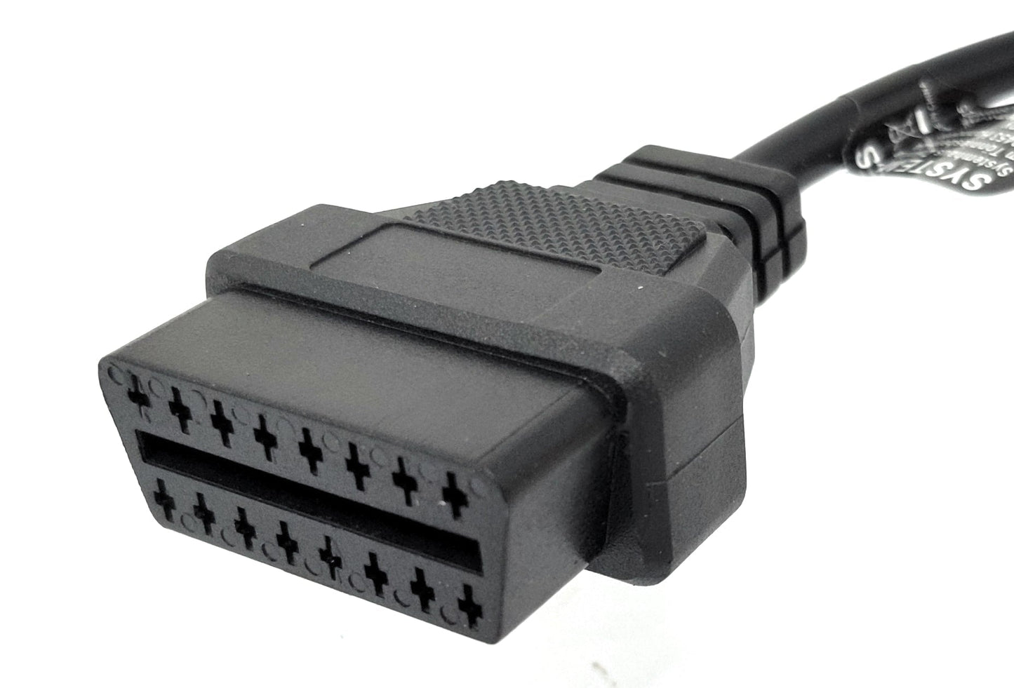 SYSTEM-S OBD cable 30 cm OBD 2 socket for Honda 3-pin in black for car diagnostics