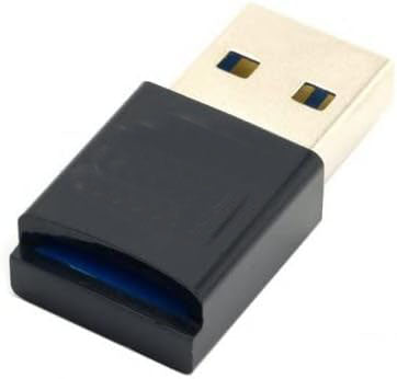 System-S Mini Adapter USB A 3.0 für microSD Karten Leser Card Reader Kartenlesegerät in Schwarz
