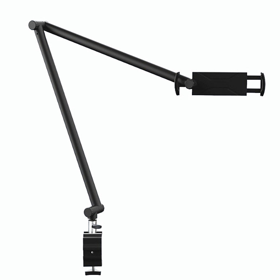 SYSTEM-S table mount 360° gooseneck stand for tablets and smartphones in black