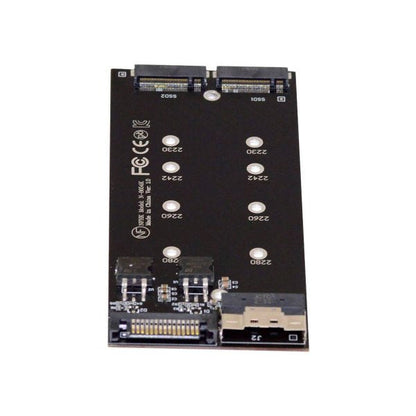 SYSTEM-S NVME M.2 Adapter 2x AHCI zu PCIE Express 3 4.0 Slimline SFF-8654 8X Raid Card