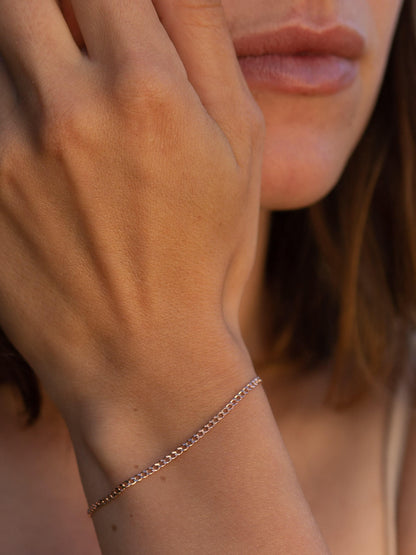 ESSENTIAL Armband Panzerkette Roségold Vergoldet