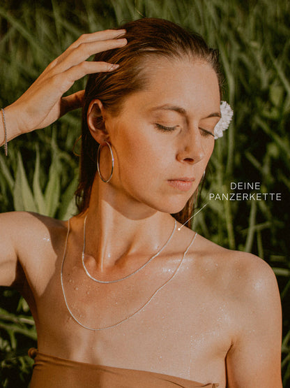 TIMELESS Panzerkette Filigran Silber