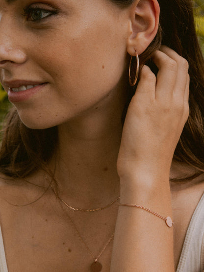 Kreis Creolen Klassisch Roségold Vergoldet