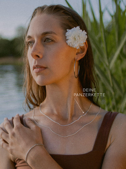 TIMELESS Panzerkette Filigran Silber