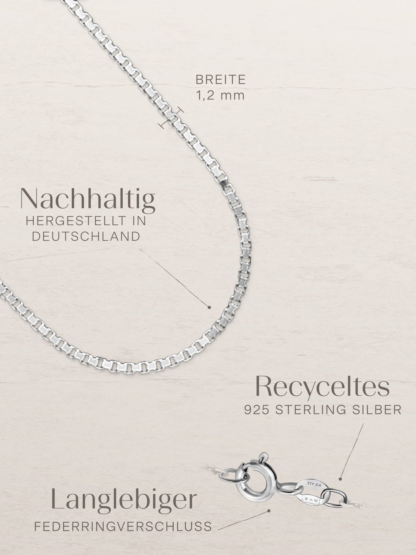 VENICE Venezianerkette Zart Silber