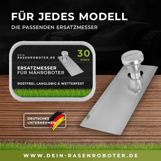 30x Ersatzmesser für Parcmow Mähroboter | Profi-Edelstahl 0,6mm