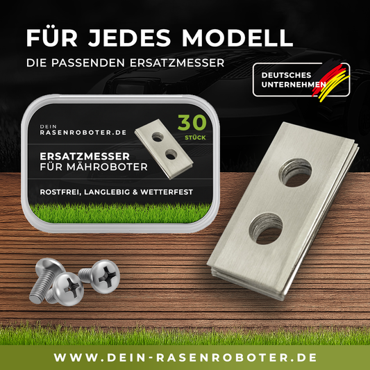 30x Edelstahl Messer für Worx Landroid Vision AI M800 WR208E
