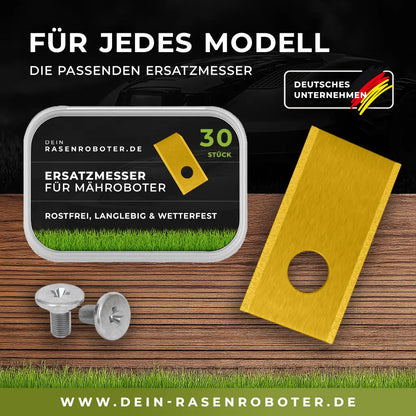 30x Titan Messer für Parkside City Smart PAMRC 250 A1 | Gold Edition