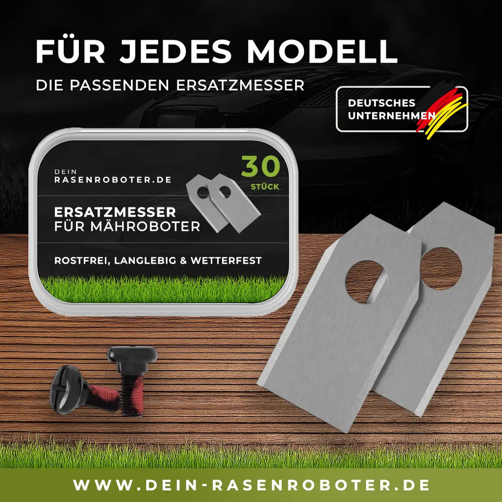 30x Edelstahl Messer für Sunseeker V1 | 36x18x0,9mm | Inkl. Schrauben