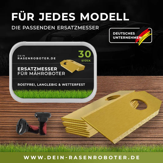 30x Titan Messer für Sunseeker X3 & X3 Plus RTK | Gold Edition