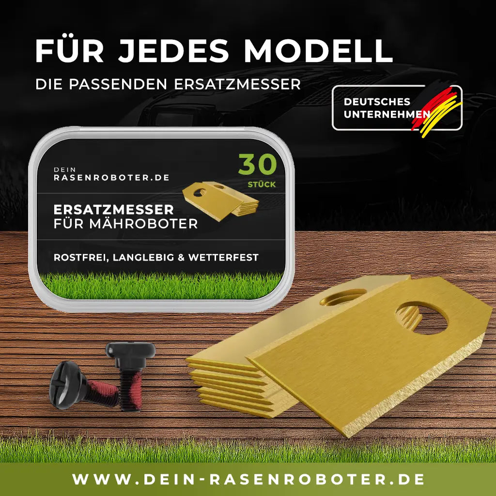 30x Titan Messer für Sunseeker X7 & X7 Plus RTK | Gold Edition