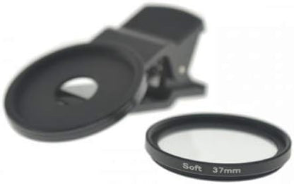 SYSTEM-S Soft Filter 37 mm thread softening with clip in black for smartphone 