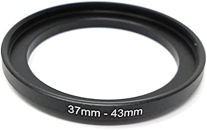 SYSTEM-S Objektiv Adapter 37 mm Gewinde zu 43 mm Step Up Ring in Schwarz für Filter
