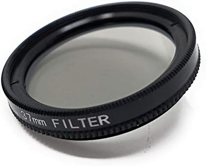 SYSTEM-S CPL Filter 37 mm Circular Polarizer Linse in Schwarz mit Hülle für iPhone XS Max