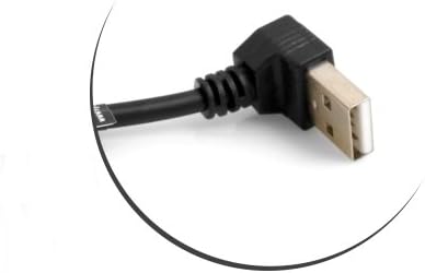 SYSTEM-S USB Kabel 2.0 Typ A (male) 90° gewinkelt Abwärts Winkel auf USB 2.0 Typ A (female) Ladekabel Datenkabel Verlängerungskabel 20 cm
