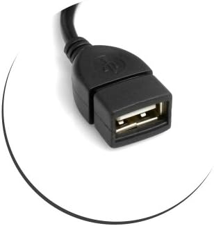 SYSTEM-S USB A Buchse Host Kabel zu Micro USB (male) 90° Grad links gewinkelt Winkelstecker OTG On The Go Host Kurzkabel 13,5 cm