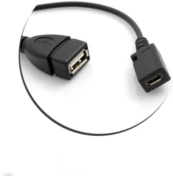 SYSTEM-S OTG Host Cable 3 in 1 Micro USB Male to Micro USB Female USB A Female Data Cable 30 cm