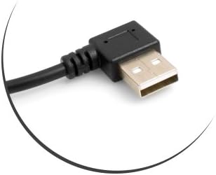 SYSTEM-S Mini USB cable 90° right angled plug to USB type A (male) 90° right angled data cable charging cable 26 cm