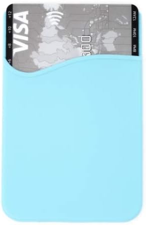 System-S 10x Smartphone Kartenhalter Silkonhülle Kartenetui in Blau