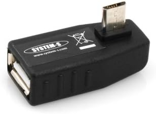 System-S OTG Adapter USB A Host zu micro USB Stecker Adapter 90° Winkel Stecker