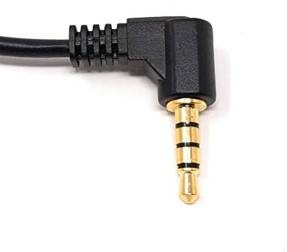 System-S 90° angled 3.5 mm jack 4-pin angle plug cable adapter 10 cm for mobile phone Samrtphone Tablet PC