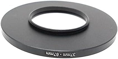 SYSTEM-S Objektiv Adapter 37 mm Gewinde zu 67 mm Step Up Ring in Schwarz für Filter