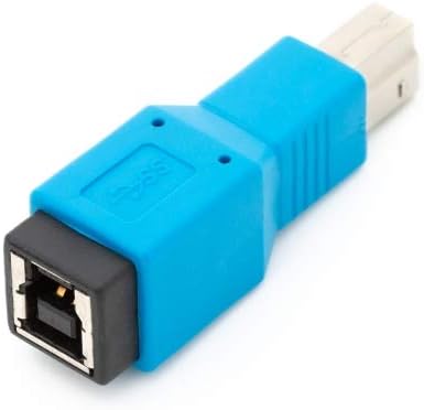 SYSTEM-S USB 3.0 Adapter Type B Male to Type B Female Cable in Blue