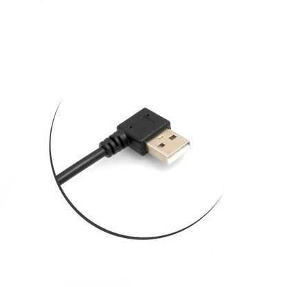 SYSTEM-S Mini USB cable 90° right angled male to USB Type A (male) left angled 26 cm