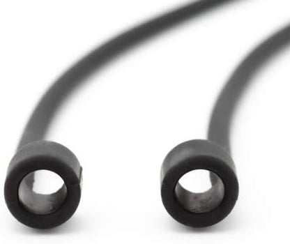 System-S 1x Silikon Halteband Holder für AirPods Kopfhörer in Schwarz