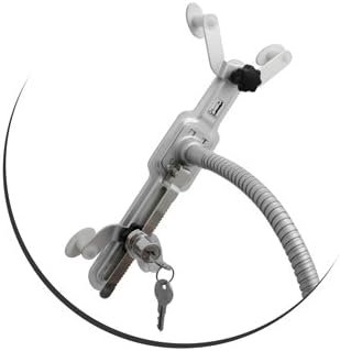 SYSTEM-S Abschließbarer Anti-Diebstahl Schwanenhals Tisch Halterung Showroom Halter mit Sicherheitsschloss für Tablet Pc 10"-12.6" Zoll