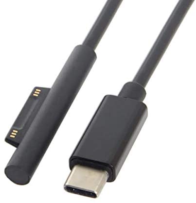 System-S USB 3.1 Typ C Kabel für Microsoft Surface Pro 3 4 5 6 7 8 9 12V -15V 180cm mit Surface Connect-Port