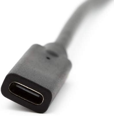 SYSTEM-S USB 3.1 Kabel 100 cm Typ C Stecker zu Buchse Winkel in Schwarz