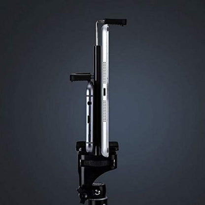 SYSTEM-S Universal 2in1 Stativadapter Aufsatz mit Gewinde Halterung Klemm Adapter für Tablet PC und Smartphone